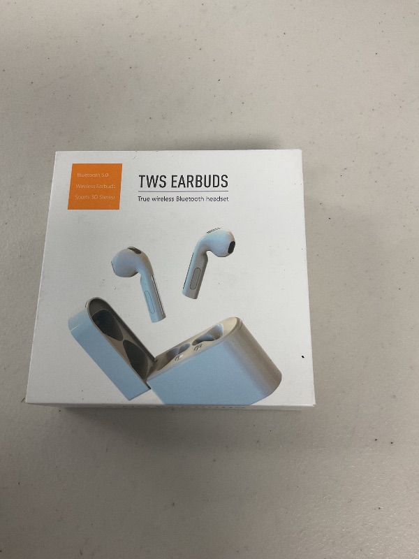 Photo 1 of True Wireless Earbuds, Utotrip IPX5 Waterproof Bluetooth 5.0 Wireless Headphones with Mic, Type C Fast Charging Case 30H Playtime in-Ear Hi-Fi Stereo Sound TWS Earphones for Sport Work Running (White)