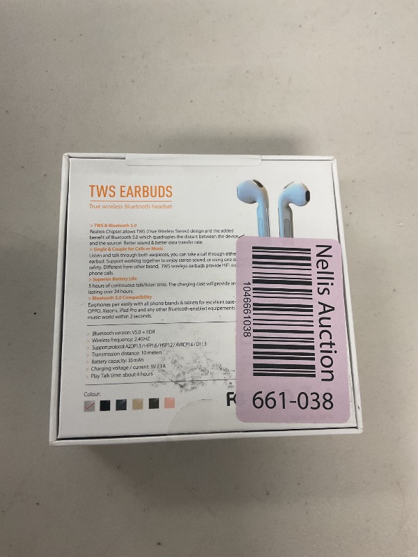 Photo 1 of True Wireless Earbuds, Utotrip IPX5 Waterproof Bluetooth 5.0 Wireless Headphones with Mic, Type C Fast Charging Case 30H Playtime in-Ear Hi-Fi Stereo Sound TWS Earphones for Sport Work Running (White)