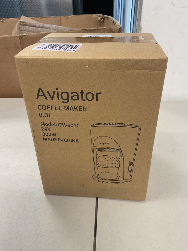 Photo 1 of avigator 24V Portable Coffee Maker for Travel Camping Car, Mini Ground Coffee Machine Single Serve with 10 oz Travel Mug for Traveling, RV, Office, Home and Dorm, Black