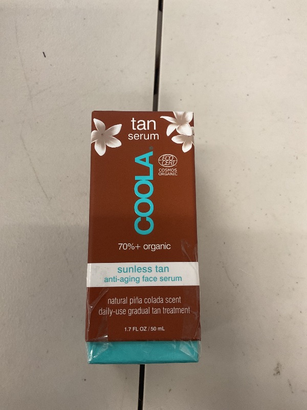 Photo 1 of COOLA Organic Sunless Self Tanner Face Serum, Dermatologist Tested Anti-Aging Skin Care Infused with Hyaluronic Acid, Vegan and Non-GMO, Piña Colada, 1.7 Fl Oz