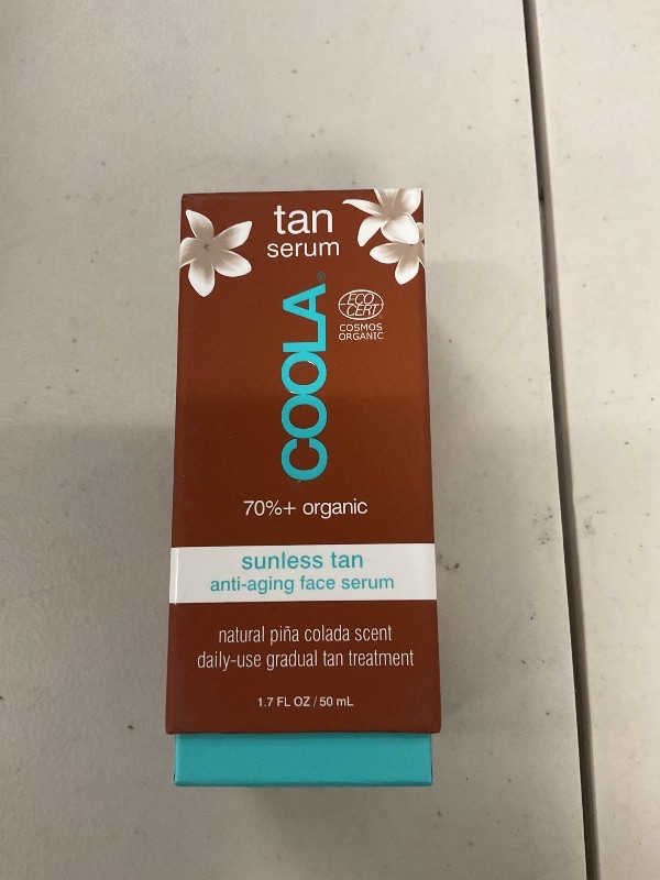 Photo 1 of COOLA Organic Sunless Self Tanner Face Serum, Dermatologist Tested Anti-Aging Skin Care Infused with Hyaluronic Acid, Vegan and Non-GMO, Piña Colada, 1.7 Fl Oz