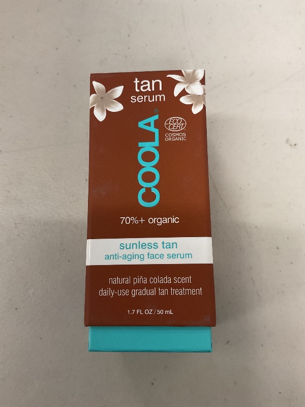 Photo 1 of COOLA Organic Sunless Self Tanner Face Serum, Dermatologist Tested Anti-Aging Skin Care Infused with Hyaluronic Acid, Vegan and Non-GMO, Piña Colada, 1.7 Fl Oz
