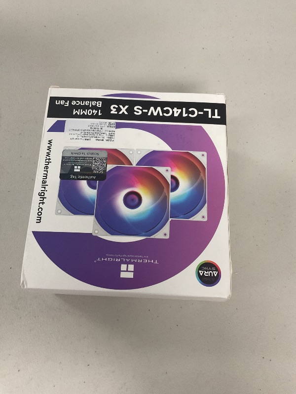 Photo 1 of Thermalright TL-C14CW-S X3 CPU Fan, 140mm ARGB Case Cooler, 4pin PWM Silent Computer Fan with S-FDB Bearing Included, up to 1500RPM PC Cooling,White, 3 Packs