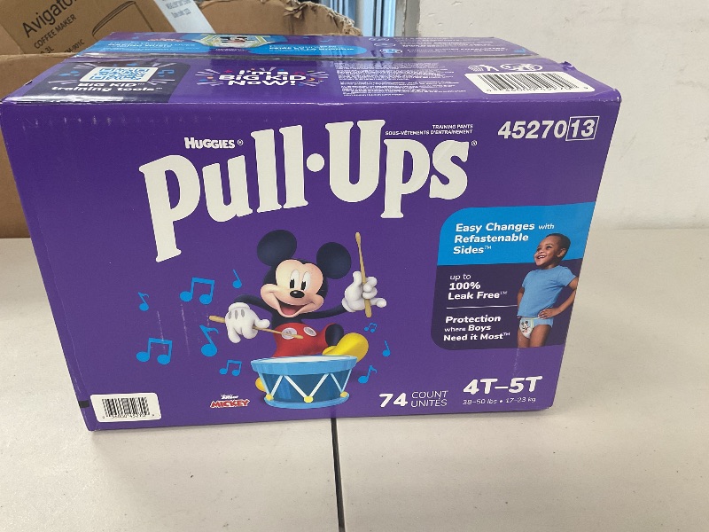 Photo 1 of Pull-Ups Boys' Potty Training Pants, Size 4T-5T Training Underwear (38-50 lbs), 74 Count