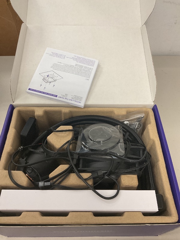 Photo 1 of NZXT Kraken 240 RGB - 240mm AIO CPU Liquid Cooler - Customizable 1.54" Square LCD Display for Images, Performance Metrics - High-Performance Pump - 2 x F120 RGB Core Fans - Black