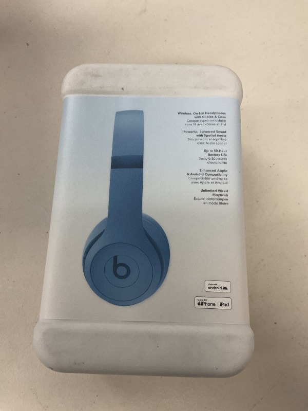 Photo 1 of Beats Solo 4 - Wireless Bluetooth On-Ear Headphones, Apple & Android Compatible, Up to 50 Hours of Battery Life - Slate Blue