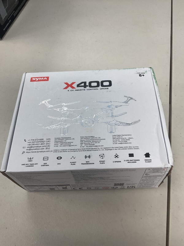 Photo 1 of SYMA X400 Mini Drone with 1080P FPV Camera for Kids, Remote Control Quadcopter Toys Gifts for Boys Girls with APP Control, Altitude Hold, Gravity Control, One Key Start, 3D Flips 2 Batteries, Blue