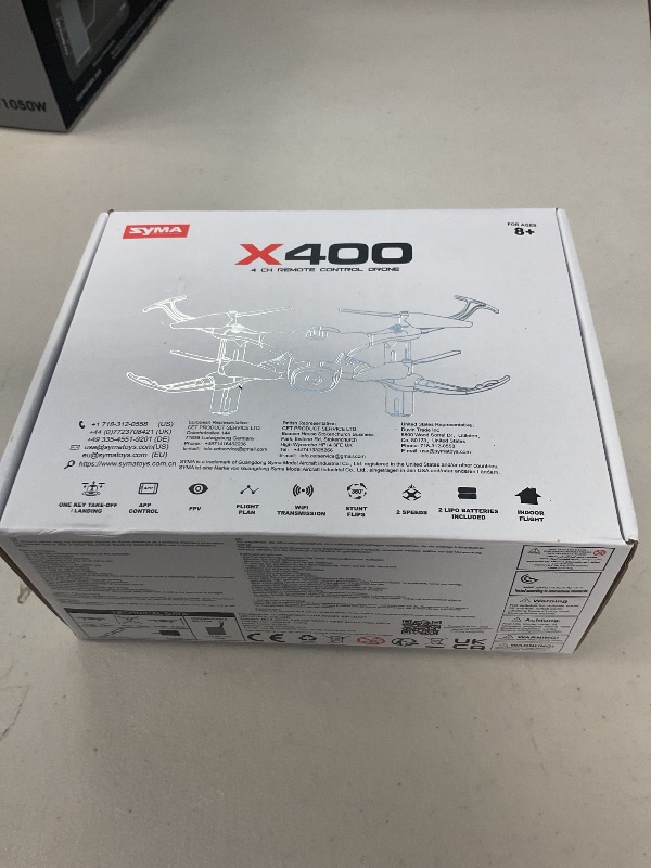 Photo 1 of SYMA X400 Mini Drone with 1080P FPV Camera for Kids, Remote Control Quadcopter Toys Gifts for Boys Girls with APP Control, Altitude Hold, Gravity Control, One Key Start, 3D Flips 2 Batteries, Blue