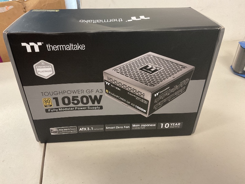 Photo 1 of Thermaltake Toughpower GF A3 1050W, True 600W 12VHPWR Connectors on PSU & NVIDIA RTX 40 Series, ATX 3.0/PCI-E 5.0, 80+ Gold, SLI/Crossfire Ready Power Supply, PS-TPD-1050FNFAGU-L, 10 Year Warranty