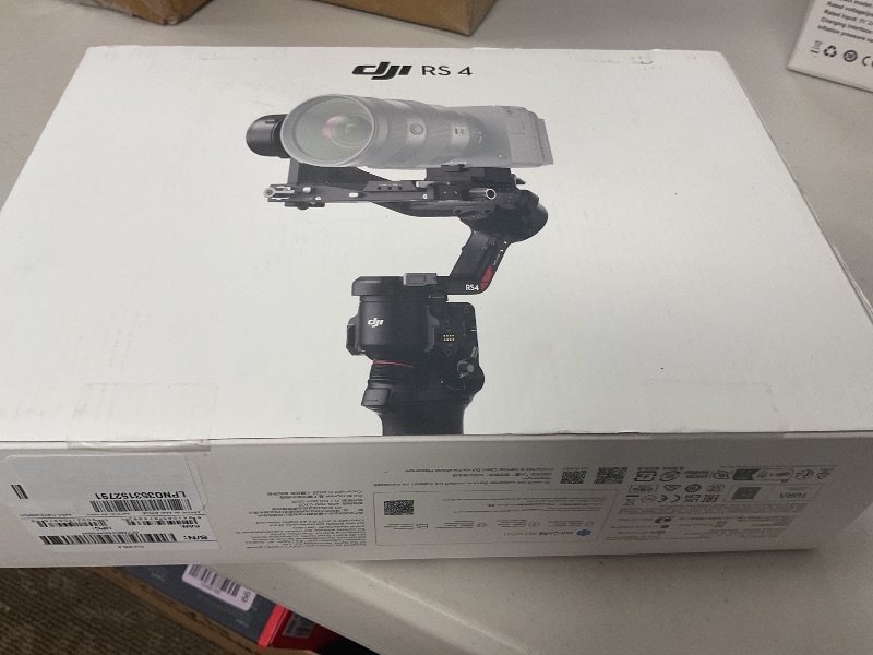 Photo 1 of DJI RS 4, 3-Axis Gimbal Stabilizer for DSLR and Mirrorless Cameras Canon/Sony/Panasonic/Nikon/Fujifilm, 2nd-Gen Native Vertical Shooting, 2-Mode Switch Joystick, Teflon Axis Arms, Camera Gimbal