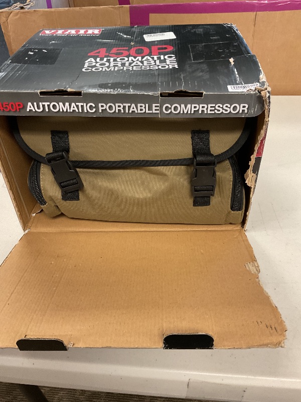 Photo 1 of VIAIR 450P/45043 Automatic Portable Compressor, Tire Inflator Kit, Air Compressor for Truck, Jeep, SUV, and Car Tires, Portable Air Pump Kit, Car Accessories, 100% Duty Cycle, 150 PSI/1.80 CFM, Silver