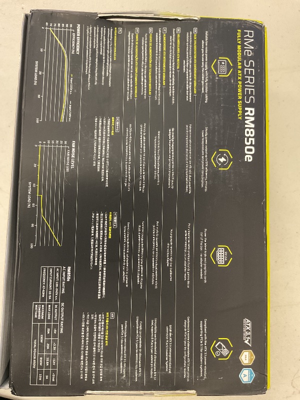 Photo 1 of CORSAIR RM1000x Fully Modular Low-Noise ATX Power Supply – ATX 3.1 Compliant – PCIe 5.1 Support – Cybenetics Gold Efficiency – Native 12V-2x6 Connector – Black
