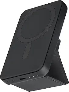 Photo 1 of Portable Power Bank 6500mAh Foldable Magnetic Battery Pack Fast Charging Wireless Power Bank Compatible with iPhone 16/15/14/13/12 Series, Black