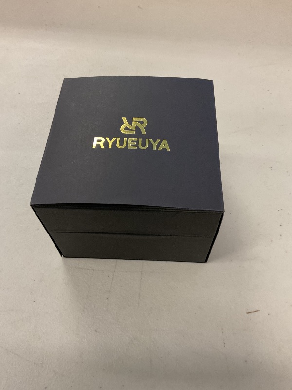 Photo 1 of RYUEUYA Luxury Stainless Steel Case Rubber Band for Apple Watch 44/45mm, Quick Release Replacement Leather Bands for Series 9/8/7/6/5/SE Iwatch,BR-BR-NEW