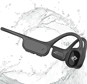 Photo 1 of FlowMotion Versa Open-Ear Swimming Headphones Bluetooth Bone Conduction Headphones, 32GB MP3 Player, IP68 Waterproof, Secure Fit for Workouts, Running, Swimming, Cycling, Gym, Built-in Microphone