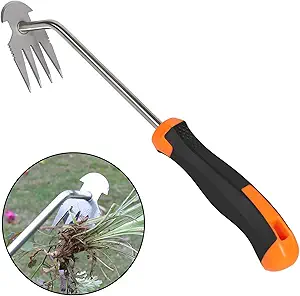 Photo 1 of Puller Tool,Portable Garden Weeder Tool,2024 New Manganese Steel Weeding Tools,For Hand Weeder Puller for Vegetable Gardening Backyard Farm Planting & Uprooting Weeding Tool (Rubber Handle)