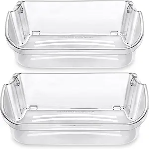 Photo 1 of PartsBroz 240356402 Refrigerator Door Bin (2-Pack) for Frigidaire Door Shelf Replacement, Kenmore, Crosley Refrigerator Parts & Accessories - Fridge Gallery Bins Shelves Replacment PS430122 AP2549958