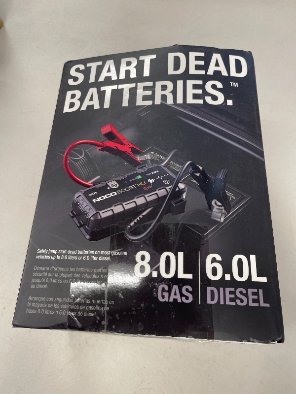 Photo 1 of NOCO Boost GB70: 2000A UltraSafe Jump Starter – 12V Lithium Battery Booster Pack, Portable Jump Box, Power Bank & Jumper Cables - for 8.0L Gas and 6.0L Diesel Engines