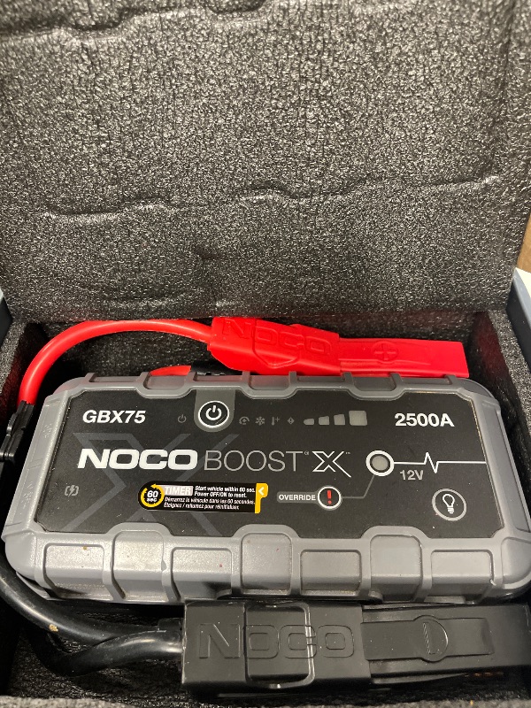 Photo 1 of NOCO Boost X GBX75: 2500A UltraSafe Jump Starter – 12V Lithium Battery Booster Pack, Portable Jump Box, Power Bank & Jumper Cables - for 8.5L Gas and 6.5L Diesel Engines