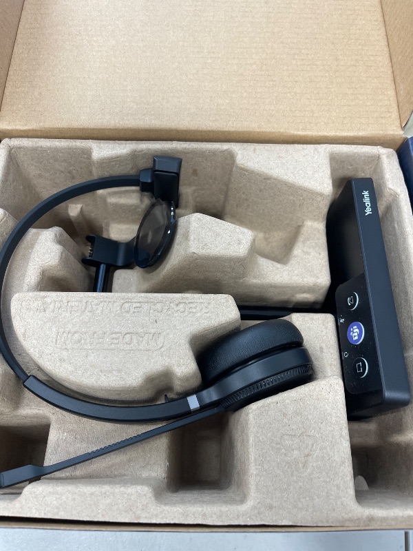 Photo 1 of Yealink BH70 Wireless Bluetooth Headset with Microphone for Work, up to 35h Talking Battery Life, 3-Mic Noise Cancellation, 147g Lightweight Microsoft Teams Certified Headphone for Open Office, USB-A