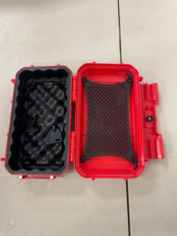 Photo 1 of Evergreen 56 ToughBox - EDC Dry Box Protective Case USA Made for Organization of Cameras, Phones, Camping, Fishing, Hiking, Water Sports (Red)
