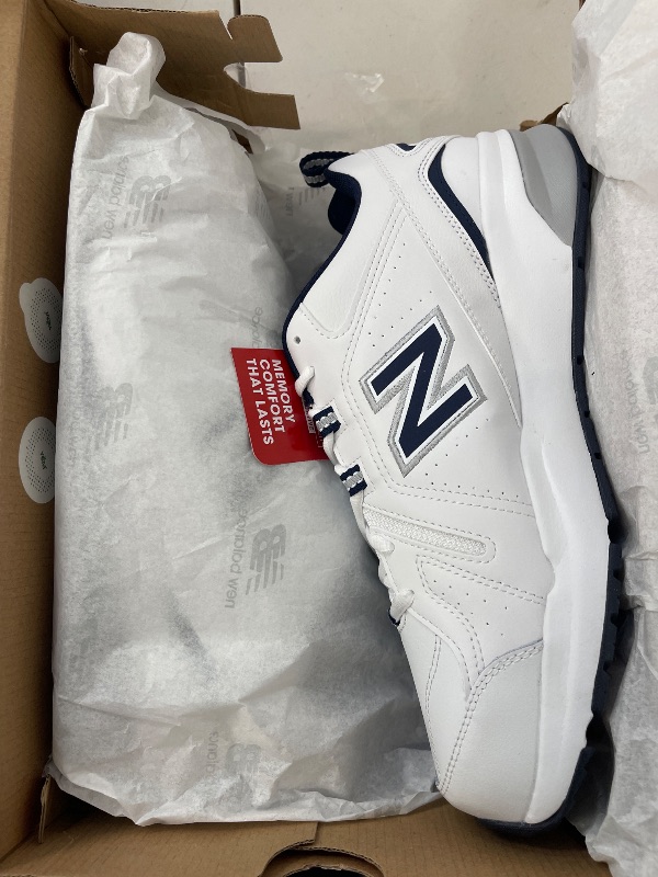 Photo 1 of New Balance Men's 608 V5 Casual Comfort Cross Trainer, White/Navy, 10.5 X-Wide