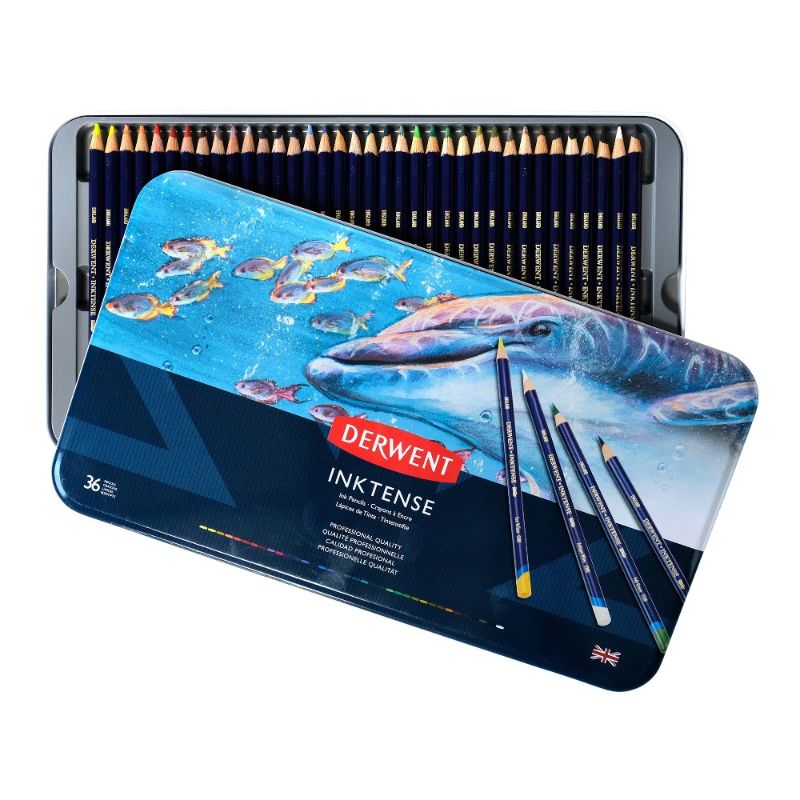 Photo 1 of DERWENT Inktense 12-piece Colored Pencil Set
