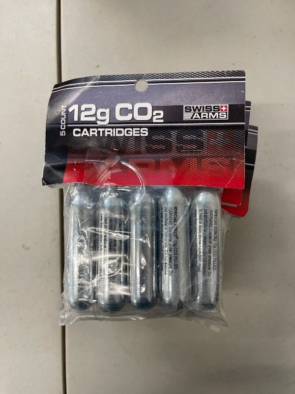 Photo 1 of PACK OF 6 Swiss Arms 12gm CO2 Catridge Black, (CO25B)