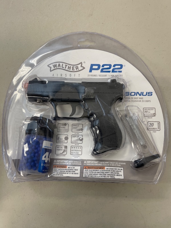 Photo 1 of walther p22 special operations, black airsoft gun(Airsoft Gun)