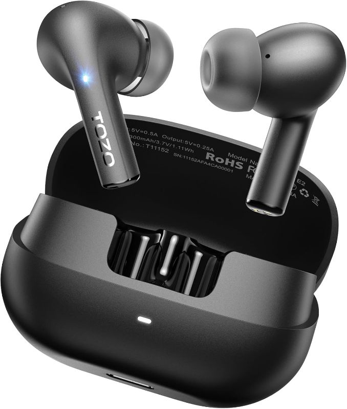 Photo 1 of OZO E2 Wireless Earbuds 10mm Drivers with Powerful Bass, App Customize 32 EQs, with 2 Mics AI Call Noise Cancellation, 30H Playtime, Bluetooth 5.3 Ear Buds, Comfort Fit in-Ear Headphones
Visit the TOZO Store