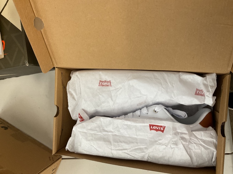 Photo 1 of Levi's Men's Carter Sneaker, White/Tan, 10