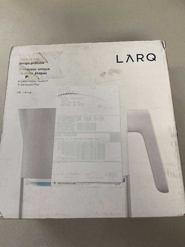 Photo 1 of LARQ Pitcher PureVis 1.9L/ 8-Cup | Self-Cleaning UV Water Filter Pitcher for Tap and Drinking Water | Removes Chlorine, PFAS, PFOS, and More | Plant-Based Carbon Filter, 1-Year Warranty