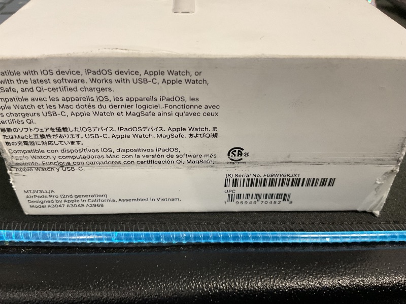Photo 1 of Apple AirPods Pro 2 Wireless Earbuds, Active Noise Cancellation, Hearing Aid Feature, Bluetooth Headphones, Transparency, Personalized Spatial Audio, High-Fidelity Sound, H2 Chip, USB-C Charging