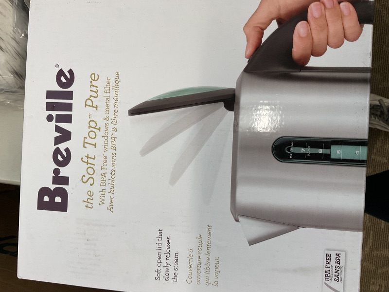 Photo 1 of Breville BKE700BSS Soft Top Pure Hot Water Kettle, 7 Cup, Brushed Stainless Steel