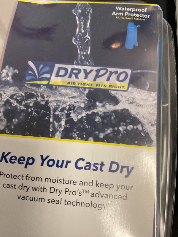 Photo 1 of DryPro Waterproof Vacuum Sealed Full Arm Cast Cover, Small