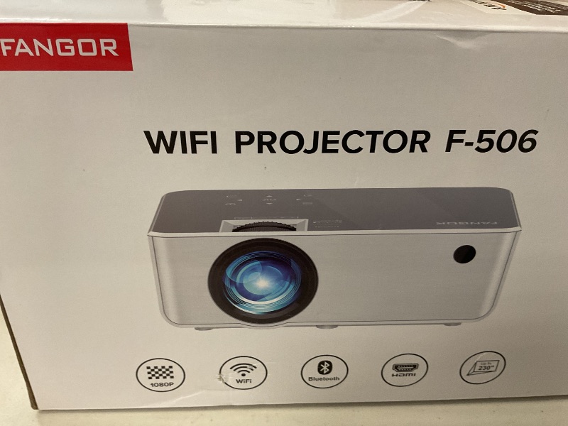 Photo 1 of FANGOR 1080P HD Projector, WiFi Bluetooth Projectors, Max 230” Projection Screen Portable Home Theater Video Movie Proyector With Tripod, Compatible with HDMI, USB, Laptop, iOS & Android Phone