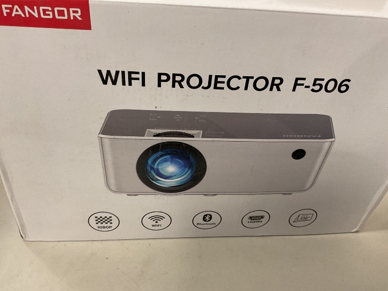 Photo 1 of FANGOR 1080P HD Projector, WiFi Bluetooth Projectors, Max 230” Projection Screen Portable Home Theater Video Movie Proyector With Tripod, Compatible with HDMI, USB, Laptop, iOS & Android Phone