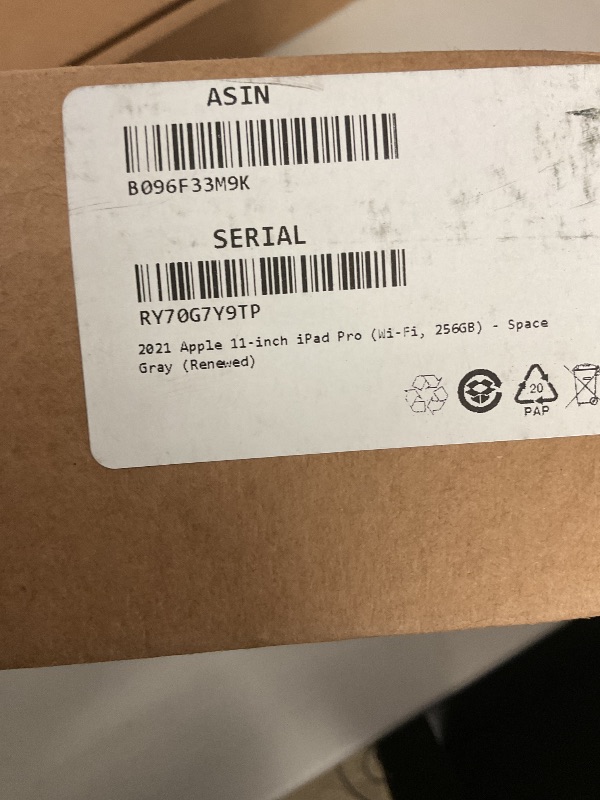 Photo 1 of 2021 Apple 11-inch iPad Pro (Wi-Fi, 256GB) - Space Gray (Renewed)