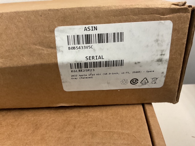 Photo 1 of 2022 Apple iPad Air (10.9-inch, Wi-Fi, 256GB) - Space Gray (Renewed)
