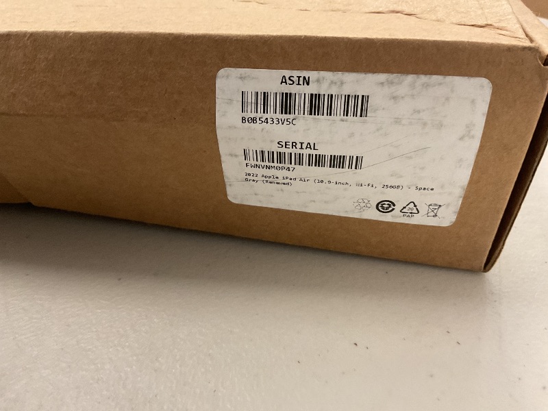 Photo 1 of 2022 Apple iPad Air (10.9-inch, Wi-Fi, 256GB) - Space Gray (Renewed)