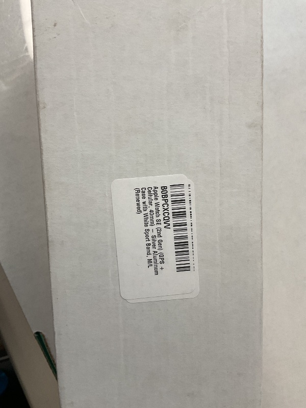 Photo 1 of Apple Watch SE (2nd Gen) (GPS + Cellular, 40mm) - Silver Aluminum Case with White Sport Band, M/L (Renewed)