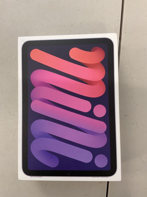 Photo 1 of Apple iPad Mini (6th Generation): A15 Bionic, 8.3-inch Liquid Retina Display, 64GB, Wi-Fi 6, 12MP front/12MP Back Camera, Touch ID, All-Day Battery Life – Purple