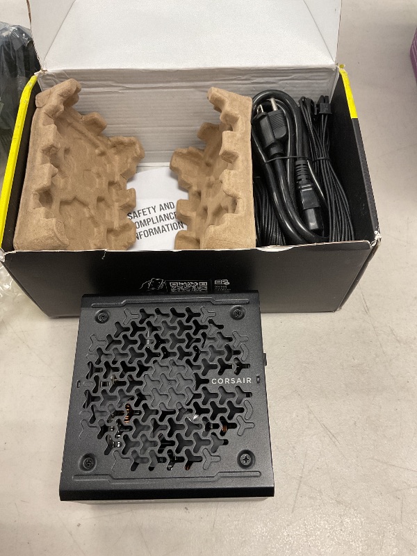 Photo 1 of CORSAIR RM1000x Fully Modular Low-Noise ATX Power Supply – ATX 3.1 Compliant – PCIe 5.1 Support – Cybenetics Gold Efficiency – Native 12V-2x6 Connector – Black
