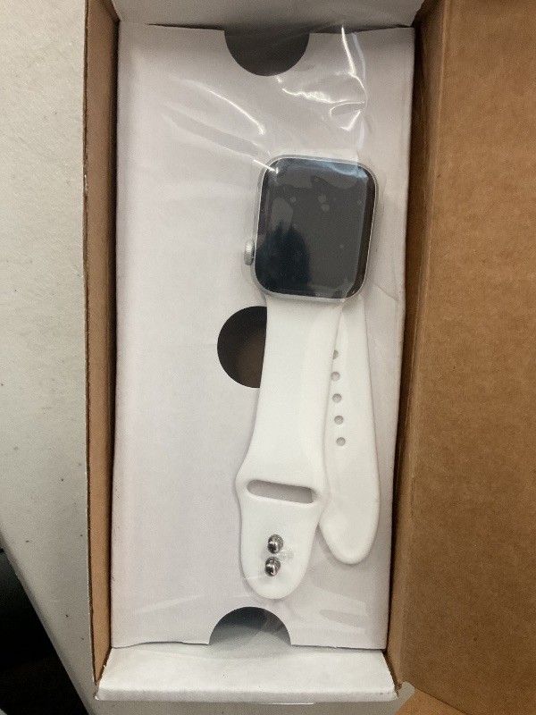 Photo 1 of Apple Watch SE (2nd Gen) (GPS + Cellular, 40mm) - Silver Aluminum Case with White Sport Band, M/L (Renewed)