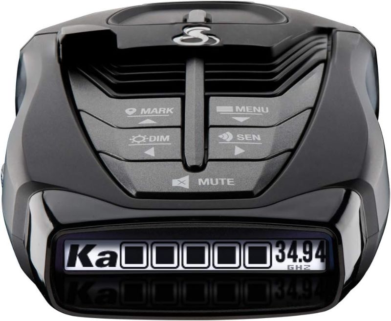 Photo 1 of Cobra RAD 480i Laser Radar Detector – Long Range Detection, Bluetooth, Apple CarPlay and Android Auto Compatible, LaserEye Front and Rear Detection, Digital Signal Processing, Black