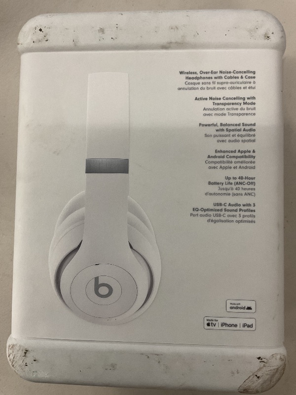 Photo 1 of Beats Studio Pro - Wireless Bluetooth Noise Cancelling Headphones - Personalized Spatial Audio, USB-C Lossless Audio, Apple & Android Compatibility, Up to 40 Hours Battery Life - Matte White