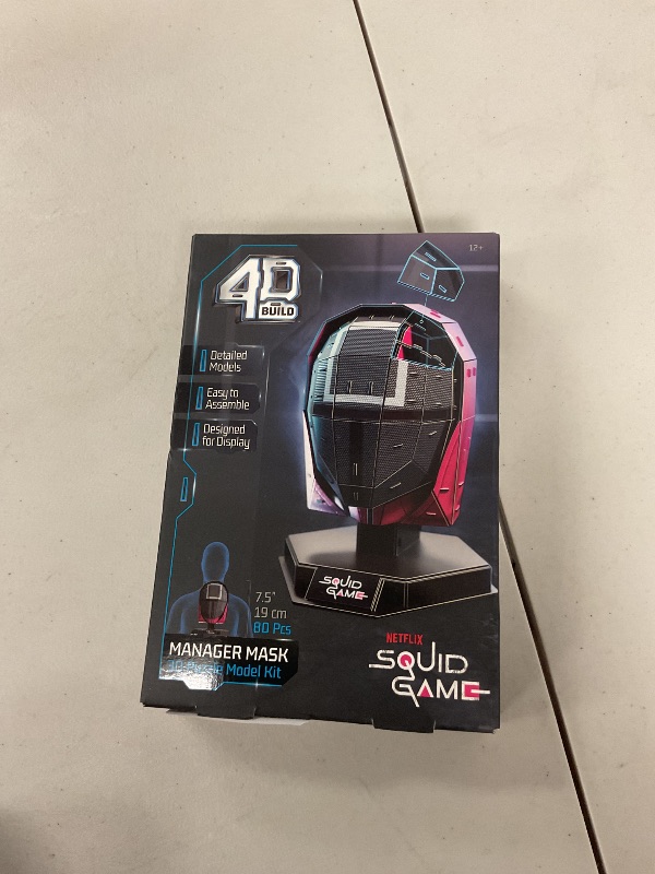 Photo 1 of 4D Build, Squid Game Manager Mask 3D Model Kit, Squid Game Collectibles & Desk Décor, Adult Building Toys, 3D Puzzles for Adults & Teens, 80 Pieces, for Ages 12 & Up