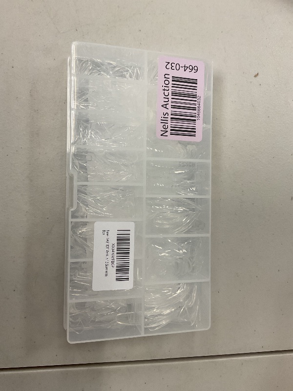 Photo 1 of Medium Coffin Thick Nail Tips, 540PCS Gel Tips Pre-shaped Full Cover Clear Acrylic Gel Nails for Press On Nails Extension DIY Salon 15 Sizes with Box