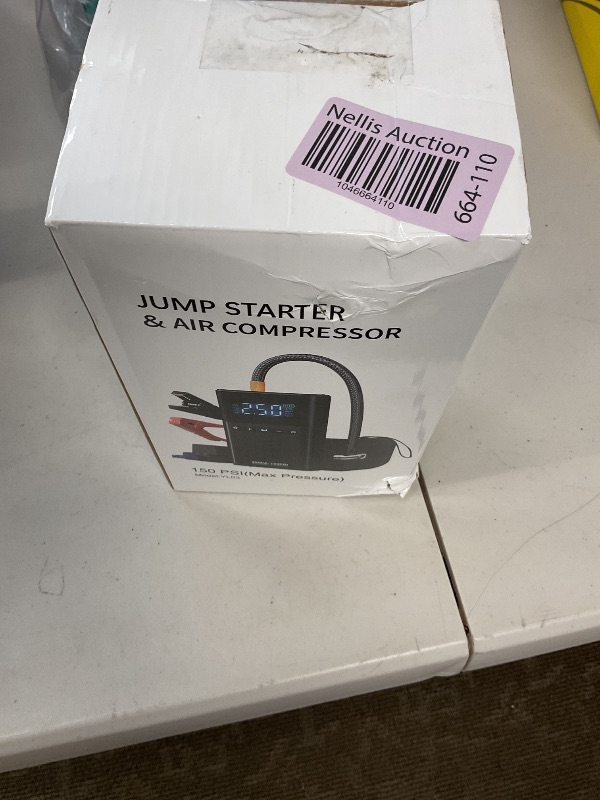 Photo 1 of SEE NOTES,,,,,,,,CZKBG 10-in-1 Portable Car Battery Jump Starter with Air Compressor 3500A 21800mAh 150PSI Jump Starter 12V Jump Box (All Gas 12L Diesel), Car Battery Jumper Starter Portable Jumper Cables, Lights