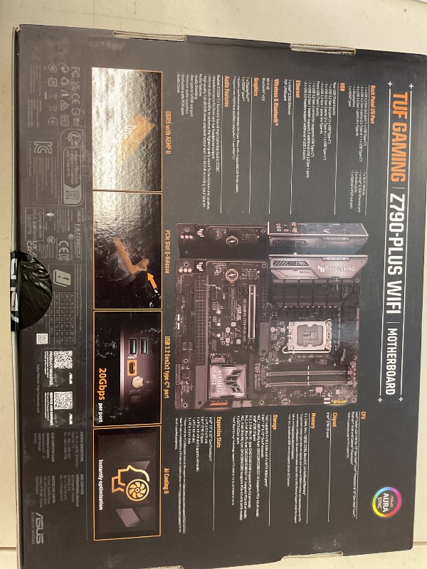 Photo 1 of See notes and pictures …..ASUS TUF Gaming Z790-Plus WiFi LGA 1700(Intel 14th,12th &13th Gen) ATX Gaming Motherboard(PCIe 5.0,DDR5,4xM.2 Slots,16+1 DrMOS,WiFi 6,2.5Gb LAN,Front USB 3.2 Gen 2 Type-C,Thunderbolt 4(USB4),Aura RGB)